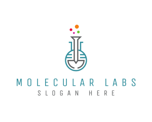 Science Lab Flask logo design