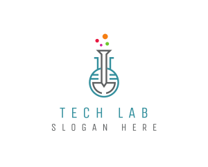 Science Lab Flask logo design