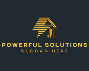 Lightning Plug House logo design