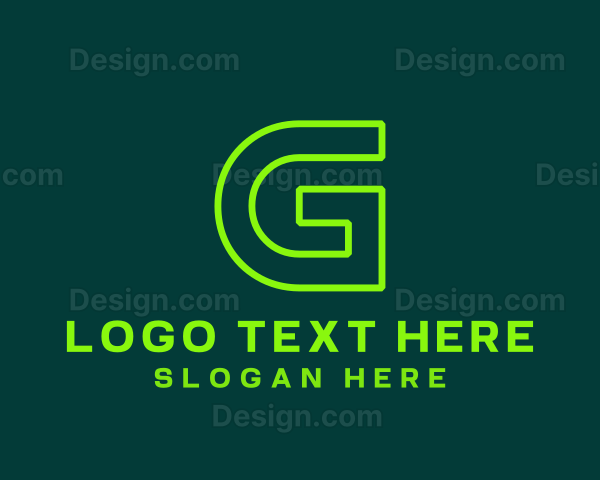 Neon Green Letter G Logo