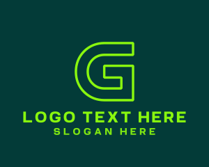 Neon Green Letter G logo