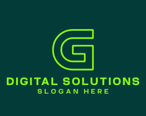 Neon Green Letter G logo