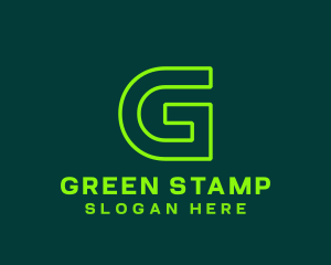 Neon Green Letter G logo design