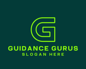 Neon Green Letter G logo design