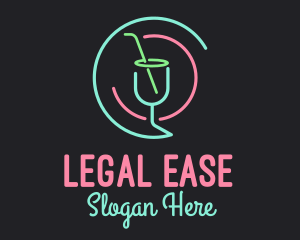 Neon Cocktail Bar Logo