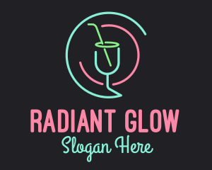 Neon Cocktail Bar logo design