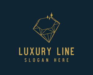 Diamond Outline Jewelry logo design