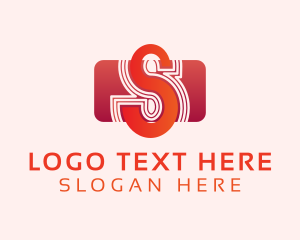 Modern Gradient Box Letter S logo
