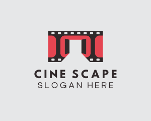 Film Reel Door Cinema logo design