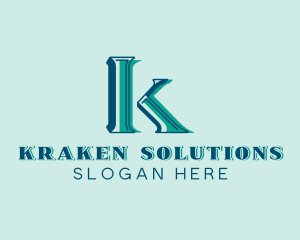 Marketing Company Letter K logo design