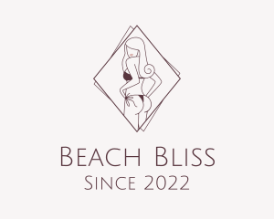 Sexy Bikini Model  logo design