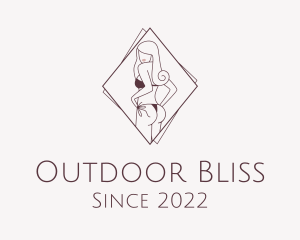 Sexy Bikini Model  logo design