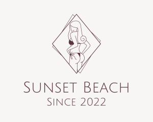 Sexy Bikini Model  logo design