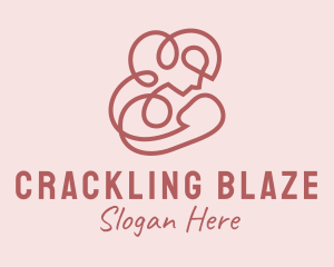 Pink Breastfeeding Mother  Logo