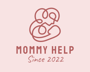 Pink Breastfeeding Mother  logo