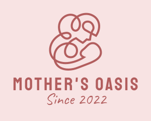 Pink Breastfeeding Mother  logo