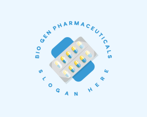 Pharmacy Medicine Pills logo design