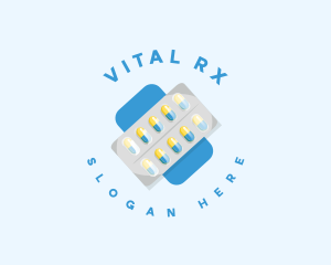 Pharmacy Medicine Pills logo design