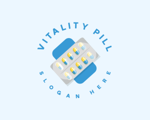 Pharmacy Medicine Pills logo design