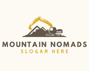 Excavator Mountain Builder logo design