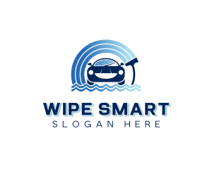 Clean Car Wash Wiper logo design