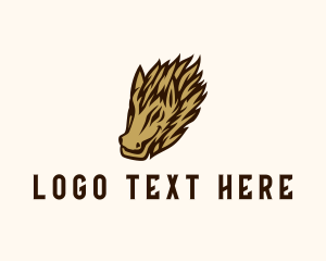 Wild Hog Character logo