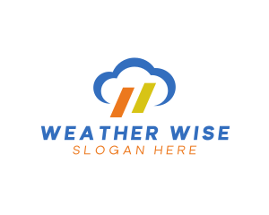 Weather Cloud Sky logo design