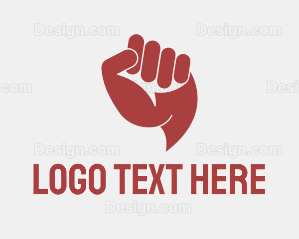 Red Revolution Chat Fist Logo