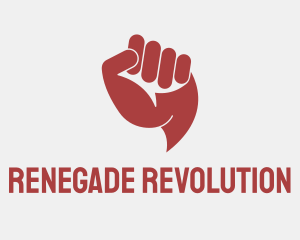 Red Revolution Chat Fist  logo design