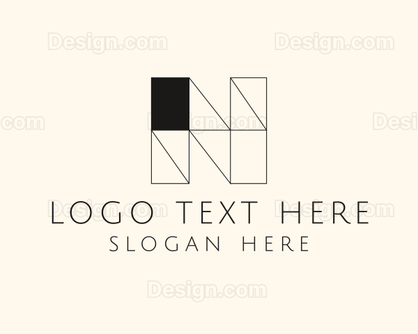 Modern Minimalist Letter N Logo