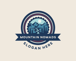 Mountain Nature Hiking logo design