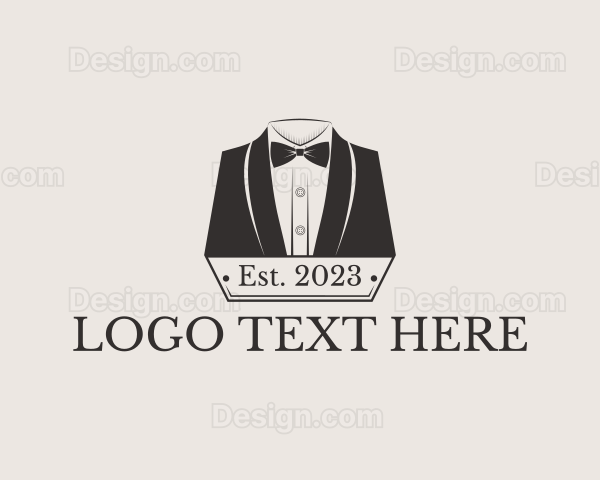 Tuxedo Bow Tie Clothing Logo