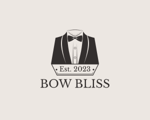 Tuxedo Bow Tie Clothing logo design