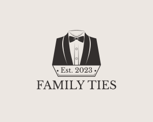 Tuxedo Bow Tie Clothing logo design