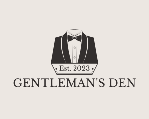 Tuxedo Bow Tie Clothing logo design