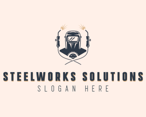 Steelworks Mechanic Welder  logo design