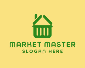 Supermarket Market Cart logo design