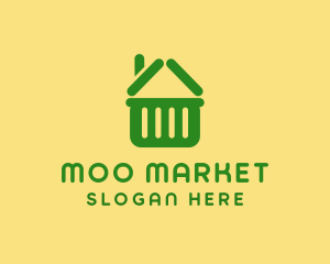 Supermarket Market Cart logo design