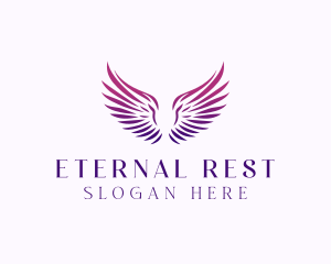 Memorial Angel Wings logo design