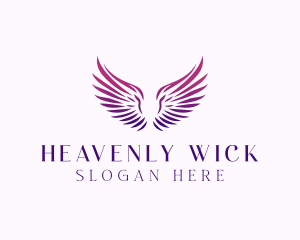 Memorial Angel Wings logo design