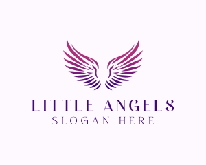 Memorial Angel Wings logo design