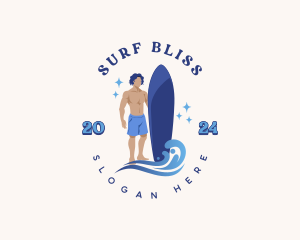 Surfer Water Wave logo