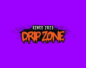 Halloween Graffiti Paint Drip logo design