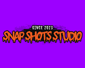 Halloween Graffiti Paint Drip logo