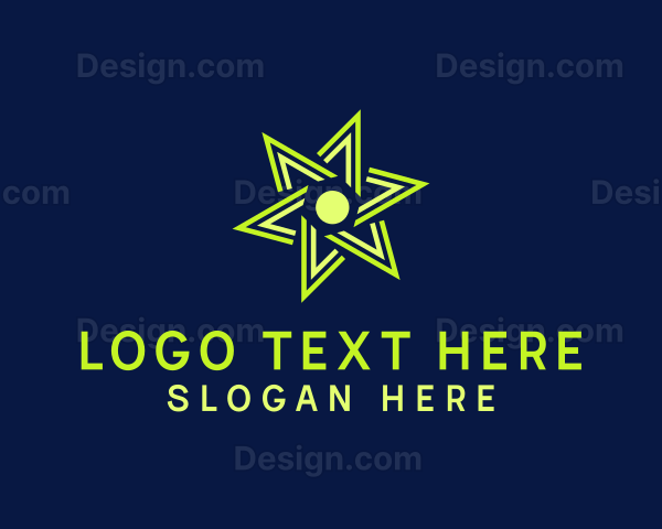 Geometric Star Decoration Logo