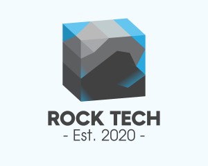 3D Rock Aquarium logo design