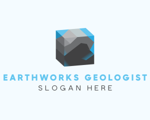 3D Rock Aquarium logo design