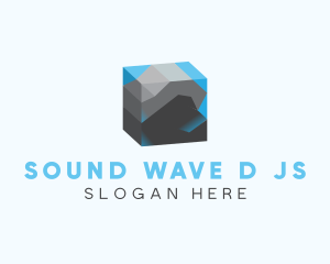 3D Rock Aquarium logo design