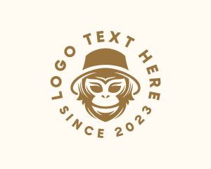 Monkey Hat Hipster  Logo