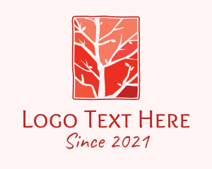 Orange Autumn Tree  logo